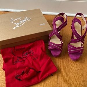 Christian Louboutin suede strap sandals